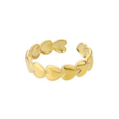 Stainless Steel Rings for Women 2024 Trend Open Gold Color Double Bead Ball Ring Wedding Aesthetic Jewelry Couple Gift Anillos