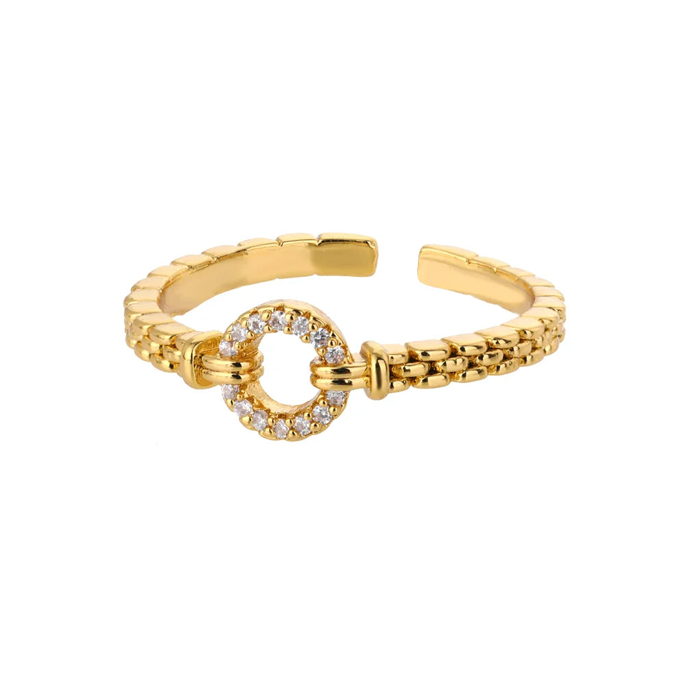 Stainless Steel Rings for Women 2024 Trend Open Gold Color Double Bead Ball Ring Wedding Aesthetic Jewelry Couple Gift Anillos
