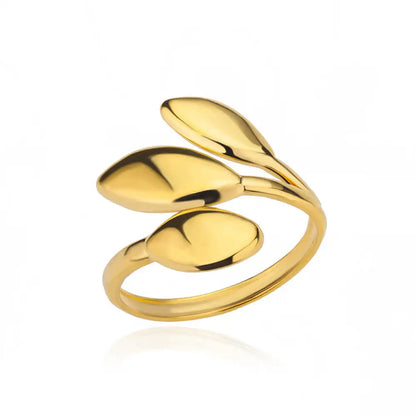 Stainless Steel Rings for Women 2024 Trend Open Gold Color Double Bead Ball Ring Wedding Aesthetic Jewelry Couple Gift Anillos