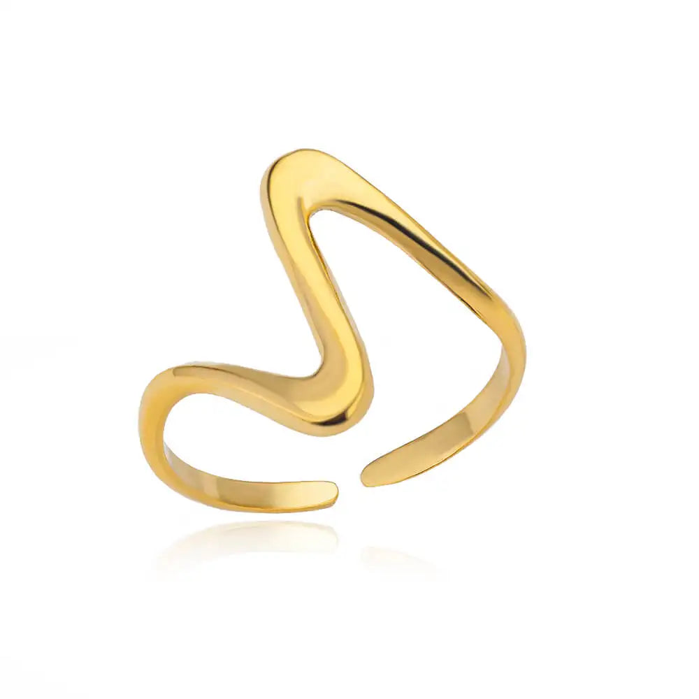 Stainless Steel Rings for Women 2024 Trend Open Gold Color Double Bead Ball Ring Wedding Aesthetic Jewelry Couple Gift Anillos