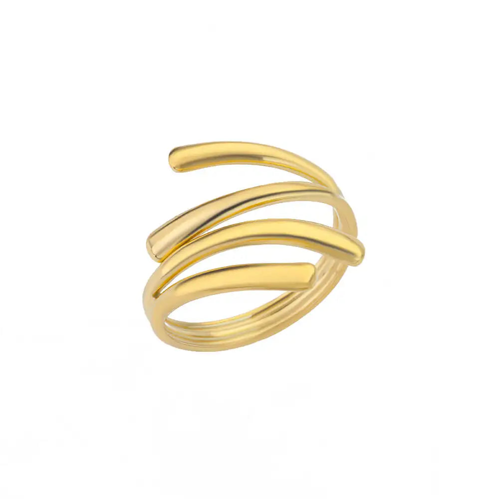 Stainless Steel Rings for Women 2024 Trend Open Gold Color Double Bead Ball Ring Wedding Aesthetic Jewelry Couple Gift Anillos
