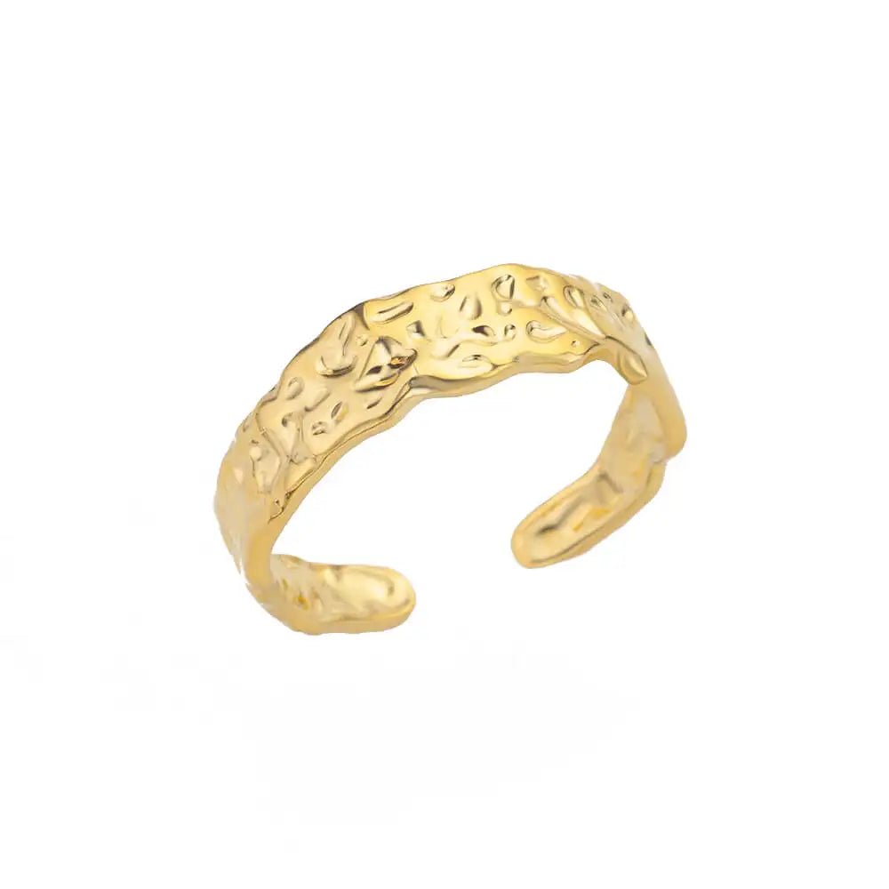 Stainless Steel Rings for Women 2024 Trend Open Gold Color Double Bead Ball Ring Wedding Aesthetic Jewelry Couple Gift Anillos