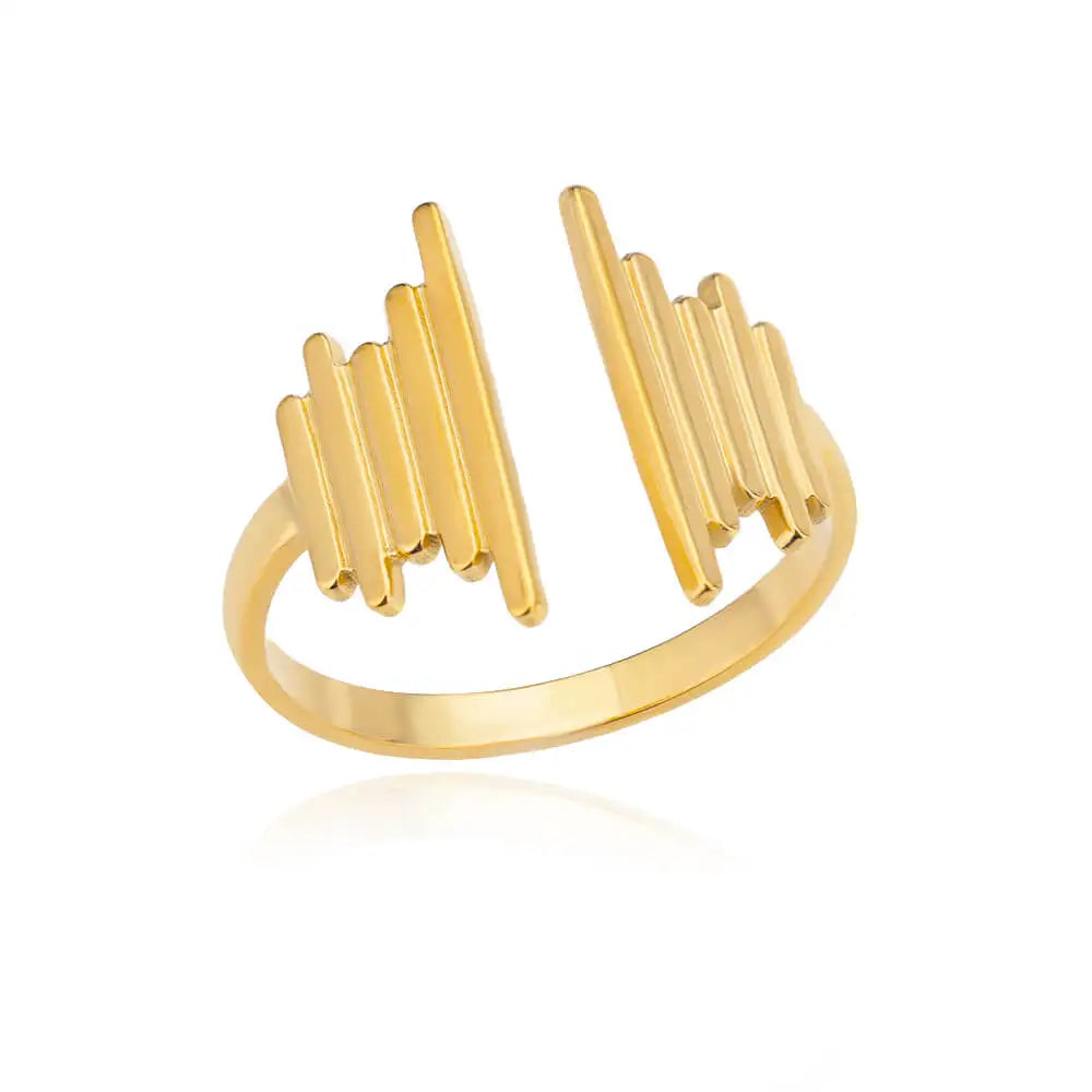 Stainless Steel Rings for Women 2024 Trend Open Gold Color Double Bead Ball Ring Wedding Aesthetic Jewelry Couple Gift Anillos
