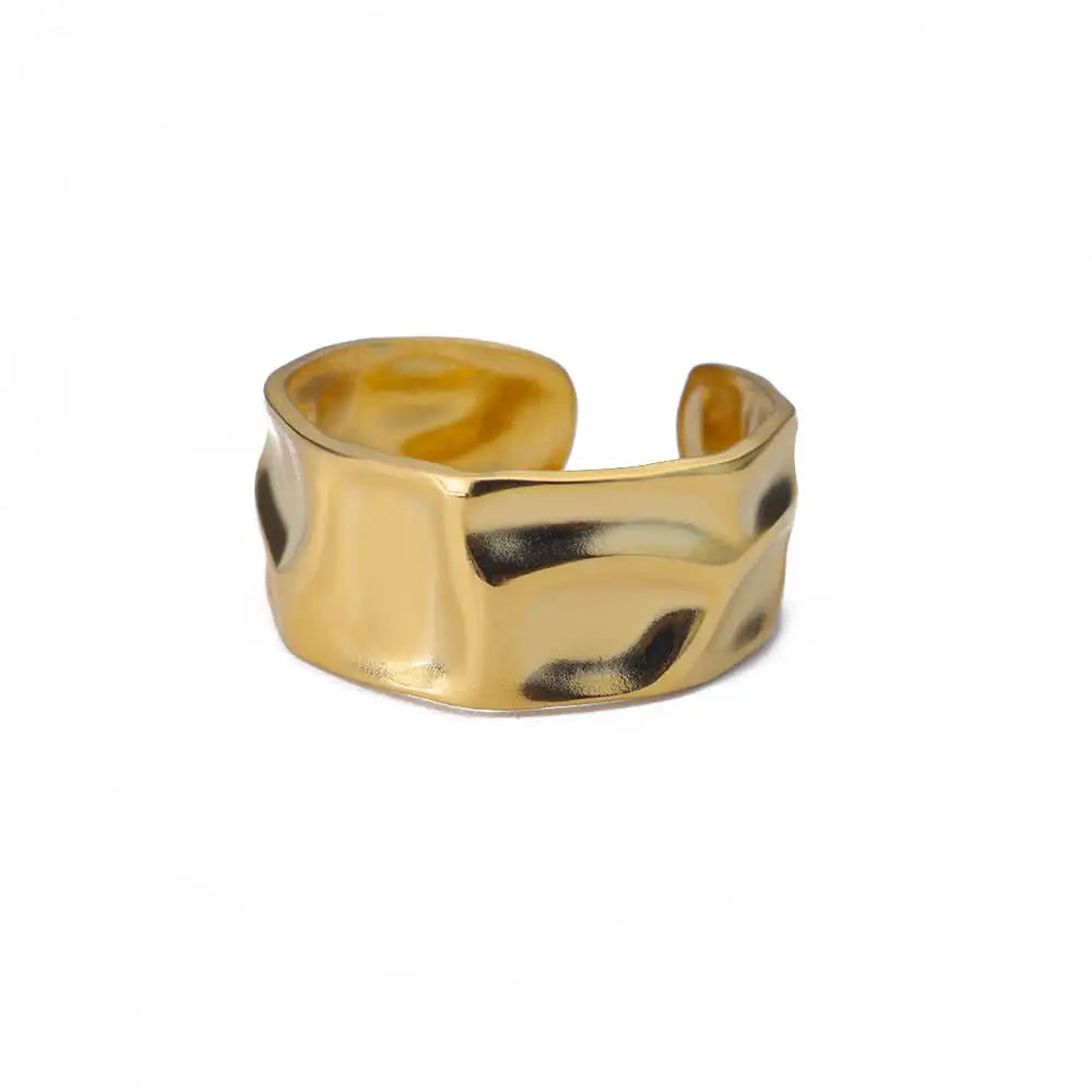 Stainless Steel Rings for Women 2024 Trend Open Gold Color Double Bead Ball Ring Wedding Aesthetic Jewelry Couple Gift Anillos